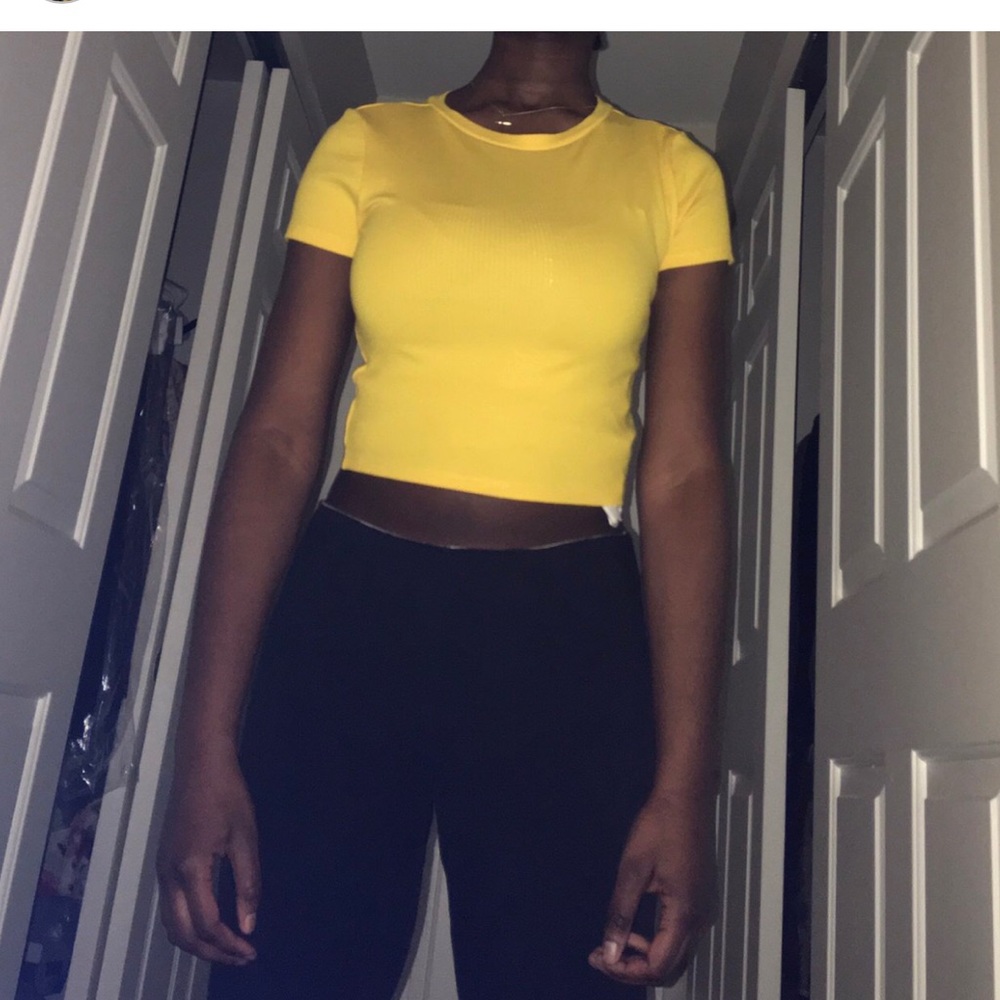 Yellow crop-top